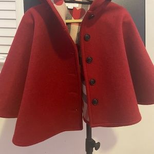 Burberry Kids Girls Red Cape